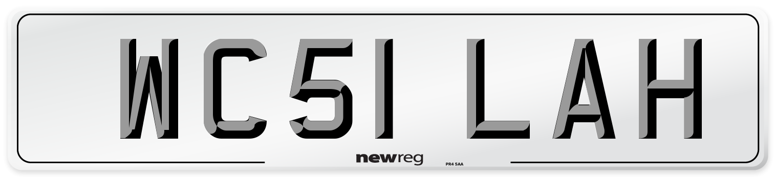 WC51 LAH Number Plate from New Reg